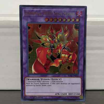 1ST EDITION ELEMENTAL HERO NOVA MASTER 1996 BLLR-EN056 YUGIOH CARD (LP/MP)-image