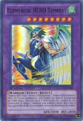 Elemental Hero Tempest - LCGX-EN048 - Super Rare 1st Edition Yugioh-image