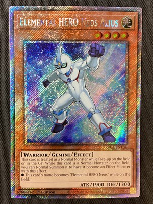 Yu-Gi-Oh #RA03-EN184 Elemental HERO Neos Alius 1st Ed Platinum Secret Rare LP-image