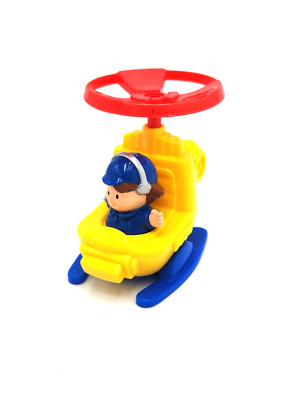 Vintage Fisher Price Lil People Interactive Sound Helicopter 2000 Mattel 77980-image