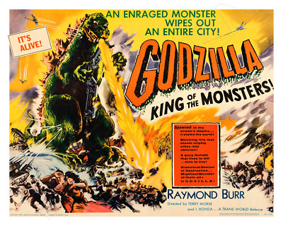 Godzilla, King of The Monsters! 1956 Vintage Japanese Movie Poster-image