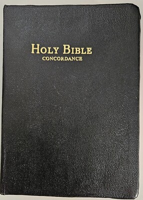 Revised Standard Version, RSV Concordance World Pub. 1962, Black Leather.  VG-image