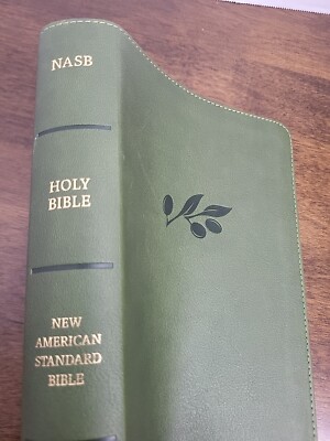 NASB 2022 Reference Bible Large Print Olive Leather New American Standard Maps-image