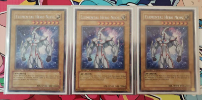 Yugioh Elemental HERO Neos DT01-EN005 Duel Terminal Parallel Rare Playset X3 VLP-image