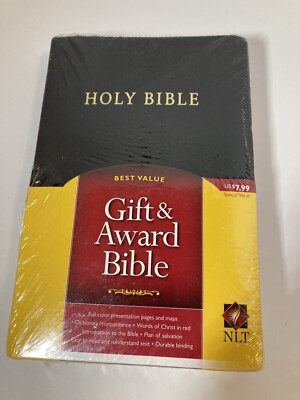 Bible NLT New Factory Sealed Tyndale House Publishers W/maps gift & award NEW -image