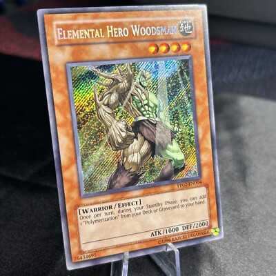 Yugioh Elemental Hero Woodsman PP02-EN004 Secret Rare LP-image