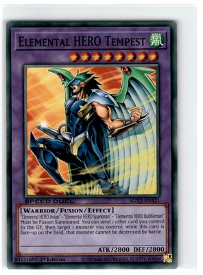 Yu-Gi-Oh! Speed Duel Elemental Hero Tempest Common SGX2-ENA21 Lightly Played 1st-image