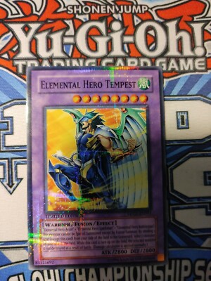 Yugioh ELEMENTAL HERO TEMPEST PARALLEL RARE MF02 LIMITED ED NM-image