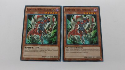 2x  ELEMENTAL HERO NECROSHADE 1ST EDITION SDHS-EN010 COMMON YUGIOH NM / UNPLAYED-image