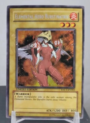 Yu-Gi-Oh TCG: Secret Rare Elemental Hero Burstinatrix EHC1-EN002 Limited Edition-image