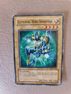 Yu-Gi-Oh!  Elemental Hero Sparkman The Lost Millenium TLM-EN004 Unlimited... HP-image