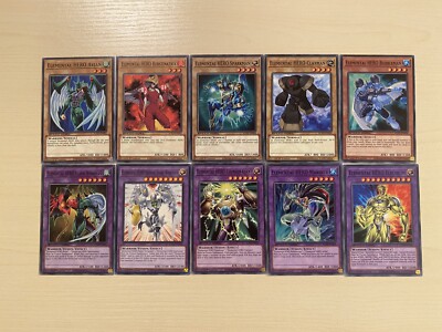 Elemental Hero Flame Wingman, Avian, Burstinatrix, Clayman, 10 Yugioh Cards, NM-image