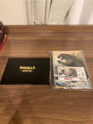 Godzilla MOUSE PAD & B6 Ring binder Godzilla Store Japan New, unopened package-image