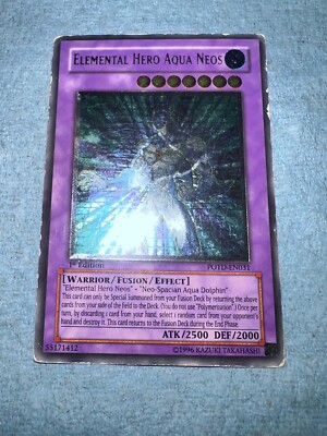 Yu-Gi-Oh! Elemental Hero Aqua Neos POTD-EN031 Ultimate Rare 1st Edition-image