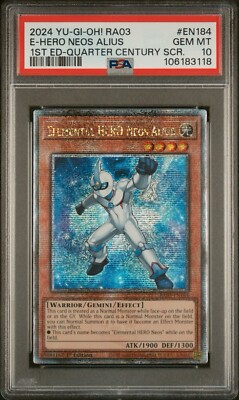 Elemental HERO Neos Alius (Quarter Century Secret Rare) RA03-EN184 PSA 10 POP 2-image
