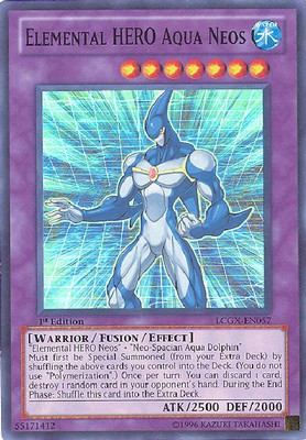 Yu-Gi-Oh Card - LCGX-EN057 - ELEMENTAL HERO AQUA NEOS (super rare holo) - NM/M-image