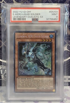 PSA 9 - Elemental Hero Liquid Soilder LDS3-EN103 Graded Yugioh Card-image