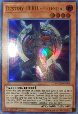 Yugioh Destiny Hero - Celestial UR 1st Ed. DUOV-EN069 Near Mint-image