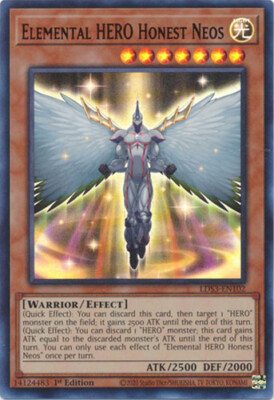 Yu-Gi-Oh Card - LDS3-EN102 - ELEMENTAL HERO HONEST NEOS (Red) (ultra rare holo)-image