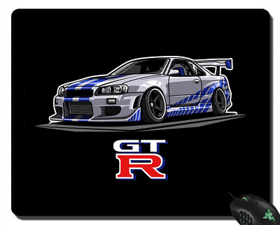 Nissan R34 GTR Godzilla MOUSEPAD with lock edge-image