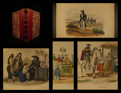 1843 Lucry Voyages Atlas CHINA South America Jungles Color Engravings CORTEZ-image