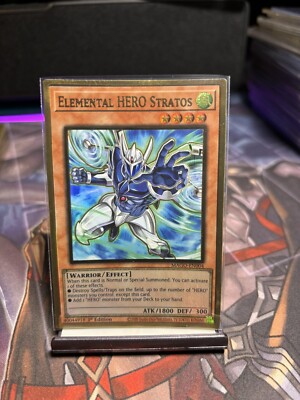 Yu-Gi-Oh! Elemental Hero Stratos 1st Ed. MAGO-EN004 Premium Gold Rare NM/LP x1-image
