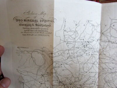 Spas Health Resorts of Germany 1839 Grandville leather book maps beautiful-image