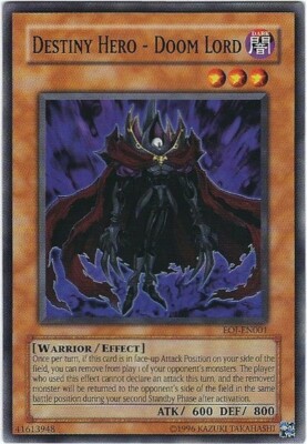 Destiny Hero - Doom Lord - EOJ-EN001 - NM/VLP - Unlimited - Common - Yugioh-image