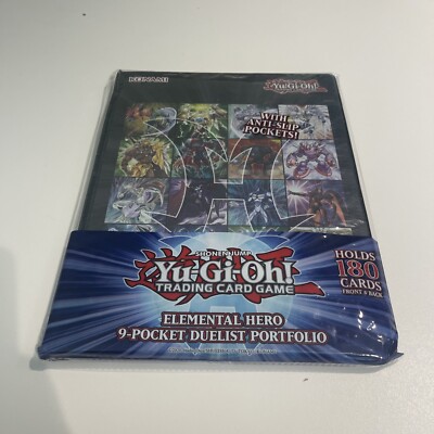 Konami Yu-Gi-Oh! 9-Pocket Portfolio - ELEMENTAL HERO (Holds 180 Cards) - New-image