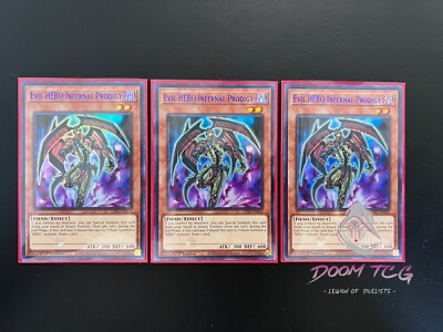Yugioh Evil HERO Infernal Prodigy LDS3-EN024 1st Ed UR 🔵 “(x3) E. HERO Support”-image