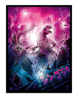 Godzilla by Dan Mumford Ltd Edition x/50 Poster Print MINT Art-image