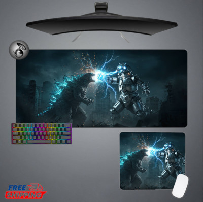 Godzilla vs MechaGodzilla 2 Mouse Pad With NonSlip Rubber Base Desk Mat-image