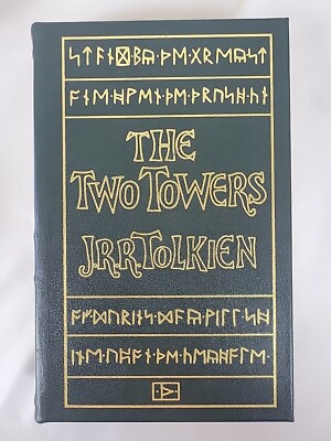 The Two Towers J.R.R. Tolkien Easton Press 2nd Edition Leather 1984 With Map-image