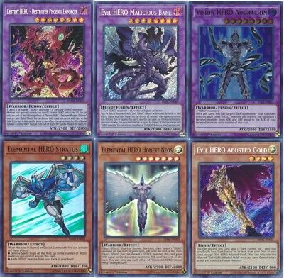 Yugioh Hero Tournament Deck  -Destroyer Phoenix Enforcer  - Stratos - Gold - NM-image
