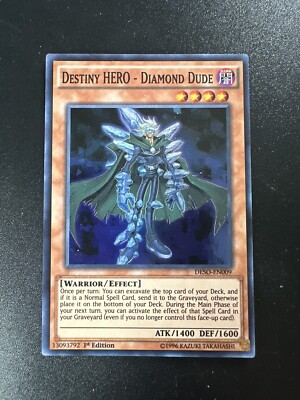 Yugioh! Destiny HERO - Diamond Dude DESO-EN009 Super Rare 1st Edition-image