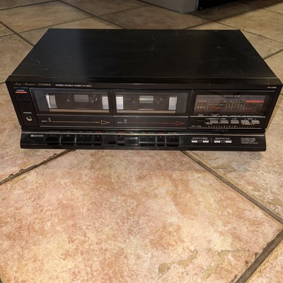 FISHER CR-W56 STEREO DOUBLE CASSETTE TAPE DECK PLAYER TESTED WORKS VTG EUC-image