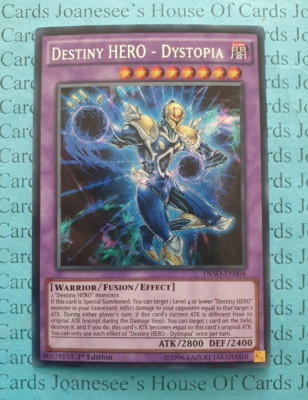 DESO-EN004 Destiny HERO - Dystopia Secret Rare Yu-Gi-Oh Card 1st Edition New-image