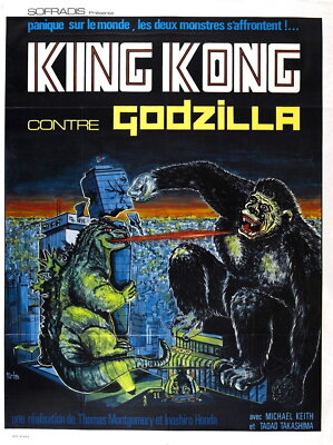 74332 KING KONG VS. GODZILLA Movie RARE Monster Movie Wall Print Poster US-image