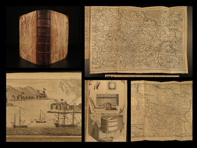 1761 1ed Egyptian Mummies St Malo Raid Atlas MAPS Beer Brewing Ceylon Sri Lanka-image