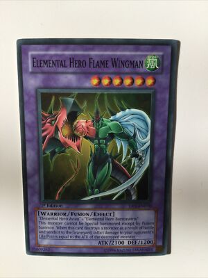 Elemental Hero Flame Wingman DP1-EN010 Super Rare 1st Edition Near Mint Yugioh-image
