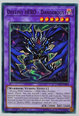 Yugioh Destiny HERO - Dangerous COTD-EN096 Common 1st Edition-image