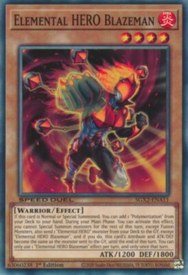 Yugioh! Elemental HERO Blazeman - SGX2-ENA11 - Common - 1st Edition Near Mint, E-image