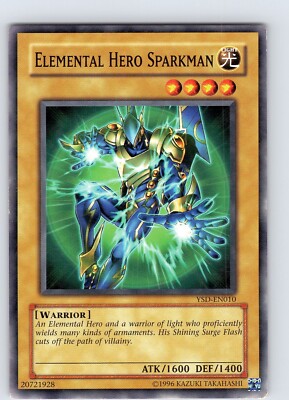 Yu-Gi-Oh TCG Elemental Hero Sparkman YSD-EN010 Unlimited Common Card LP-NM-image