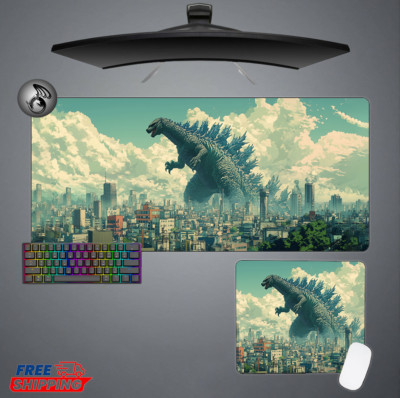 Godzilla Anime Mouse Pad With NonSlip Rubber Base Desk Mat-image