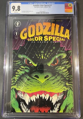 Godzilla Color Special #1 CGC 9.8 WHITE 1992 - Art Adams Cover And Art!-image