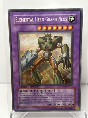 Elemental Hero Grand Neos CT04-EN001 Secret Rare Limited Yugioh Moderately Play-image