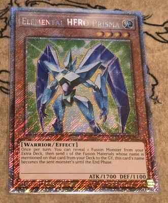 Yugioh Elemental HERO Prisma RA03-EN193 1st Edition Platinum Secret Rare NM -image
