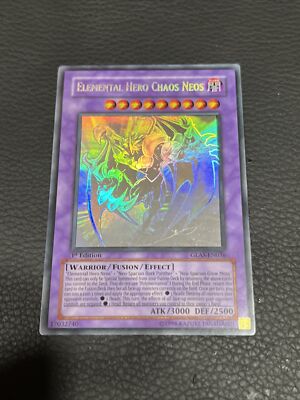 Elemental Hero Chaos Neos GLAS-EN036 Ghost Rare 1st Edition Yugioh NM-VLP-image