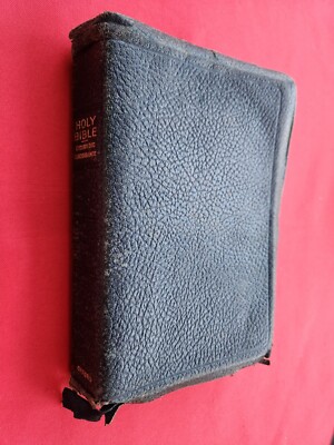1950s Oxford Cyclopedic Concordance Leather Gold Gilt Indexed Maps Teacher Editi-image