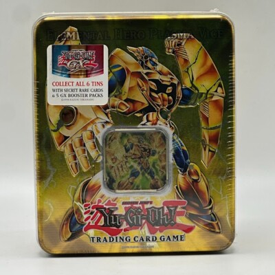 Yugioh Elemental Hero Plasma Vice Tin Factory Sealed Rare!-image